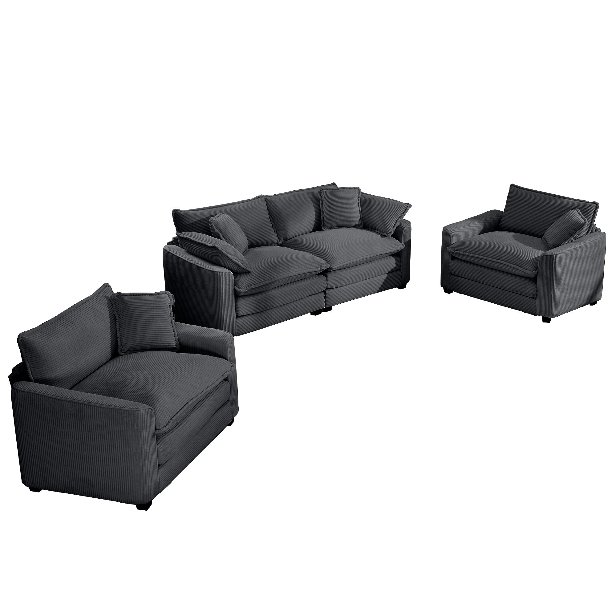 2+1+1Seater Flexible Combinations Sofa Set with One 2-Seater Sofas